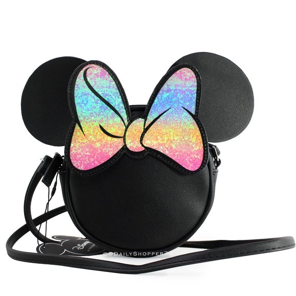 Disney Other - Sparkly Rainbow Minnie Mouse Crossbody Purse Last1